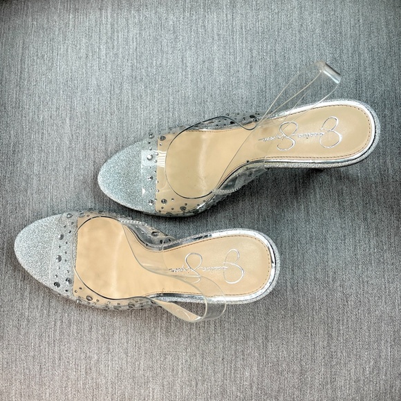 Jessica Simpson Jaisey High Heel in Clear 10M Like New - Picture 2 of 10